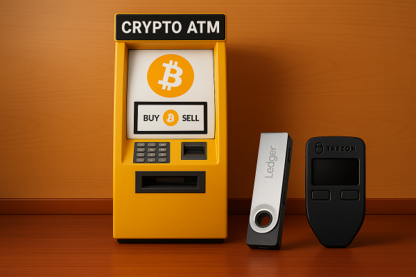 Yellow ATM with Cold Wallets bitcoin change