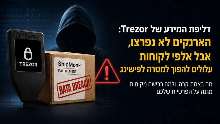 דליפת מידע אצל ספק המשלוחים של Trezor – ארנק Trezor, האקר והתראת Data Breach